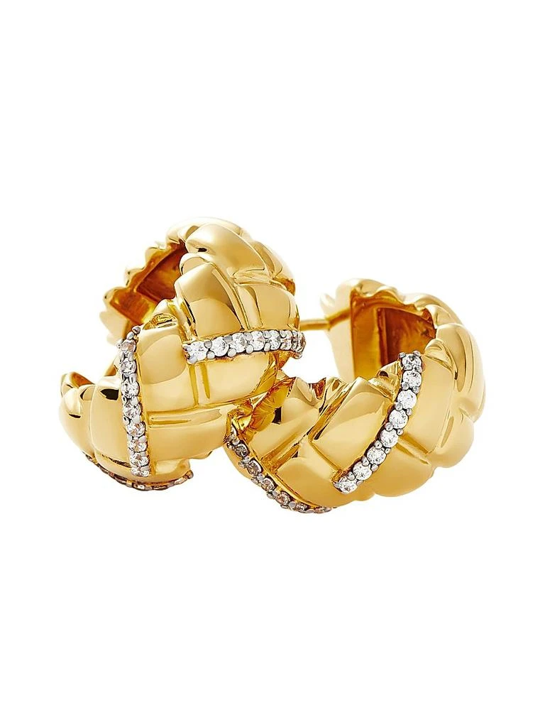 Missoma Lucy Williams x Missoma 18K-Gold-Plated & Cubic Zirconia Hoop Earrings 3
