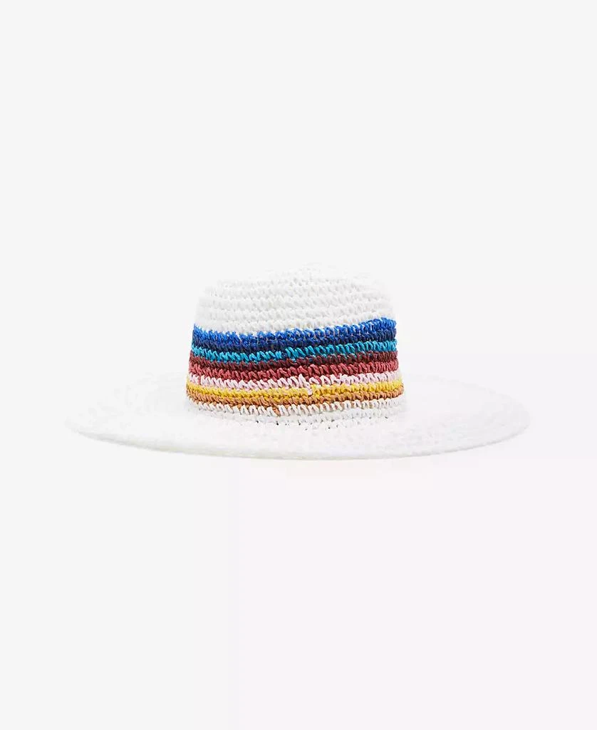 Steve Madden Striped Straw Panama Hat 2