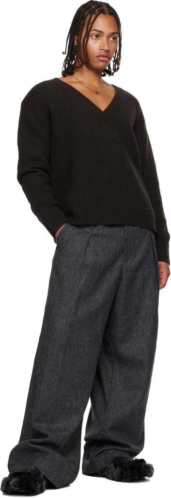 Dries Van Noten Gray Shearling Clogs 5