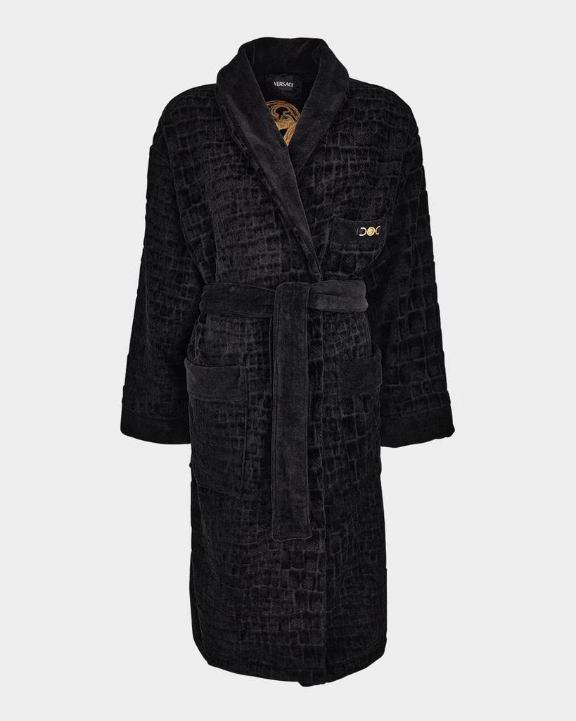 Versace Men's Medusa 95 Jacquard Terry Cloth Lunar New Year Robe with Sequined Snake 1