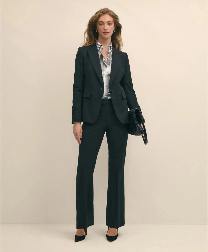 Brooks Brothers The Essentials Brooks Brothers Stretch Wool Flare Leg Trousers 1