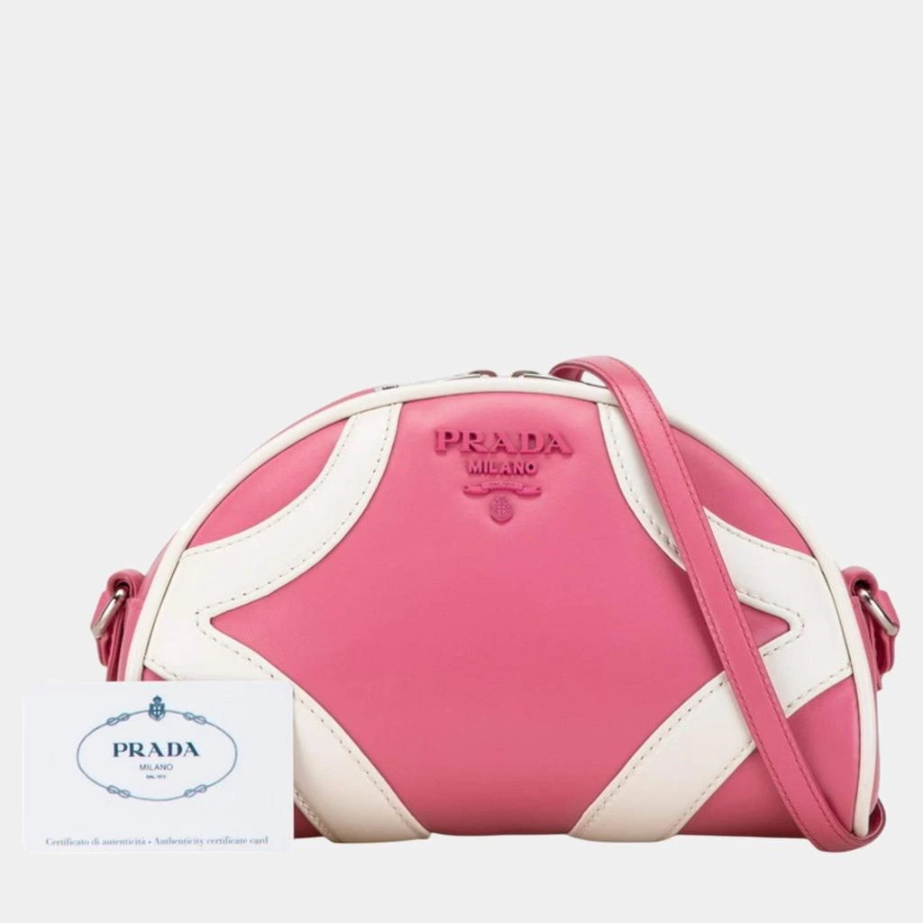 Prada Prada Pink White Calfskin Bag 8