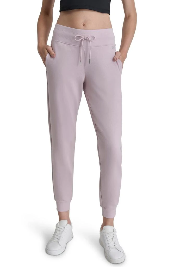 DKNY Rhinestone Logo Cuffed Fleece Joggers