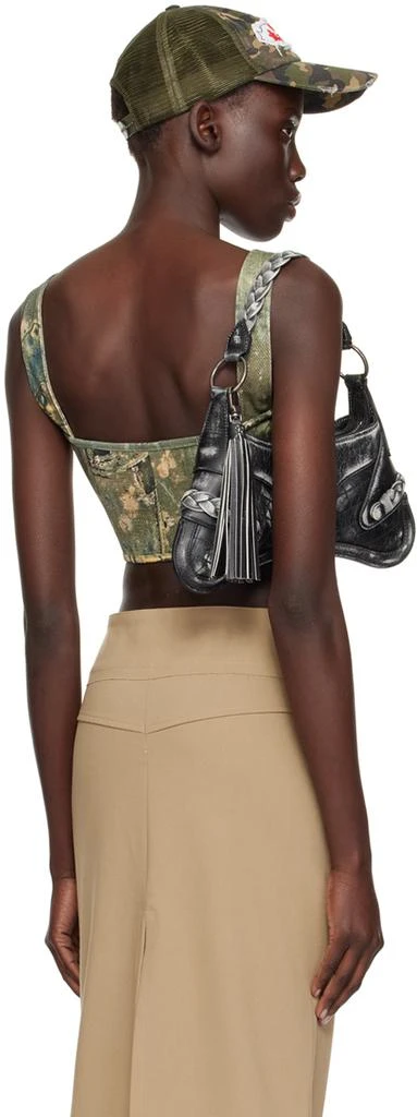 Raga Malak Green Printed Denim Corset 3