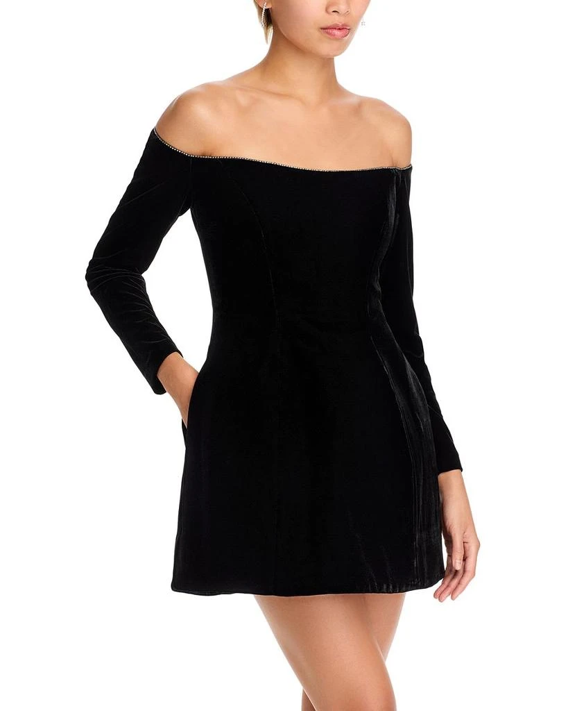 Bardot Nadene Velour Hourglass Dress 1