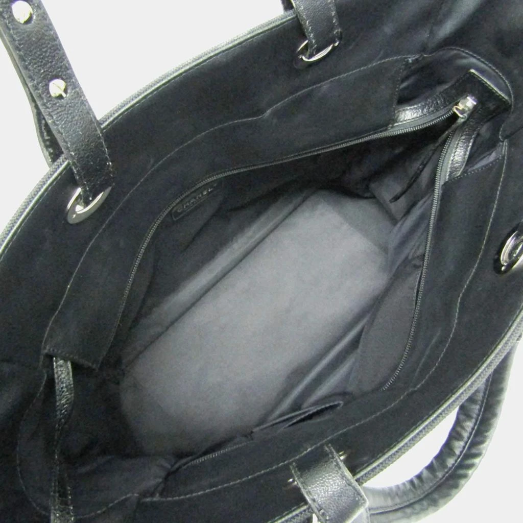 Chanel Chanel Black Coated Canvas and Leather Paris Biarritz Tote Bag 10
