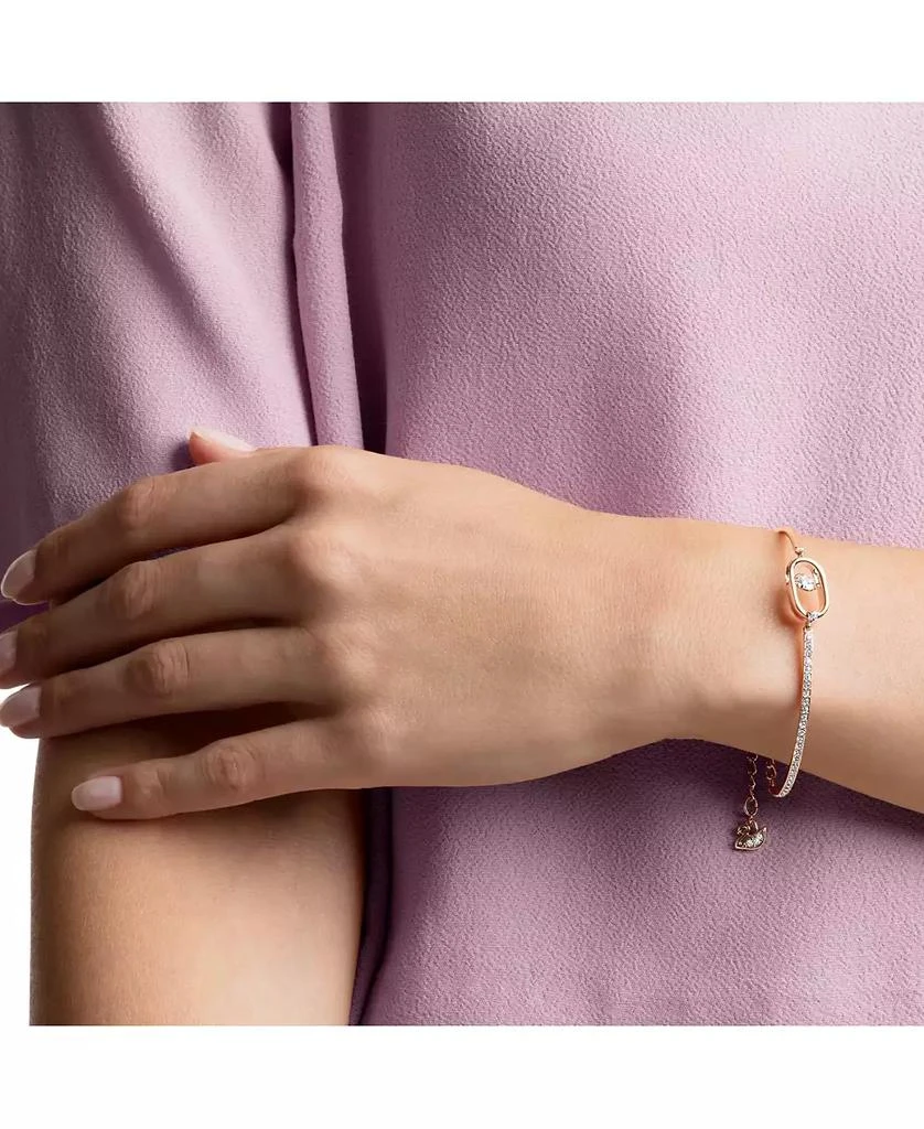 Swarovski Sparkling Dance Oval Round Cut Rose Gold Tone Plated Bracelet 4