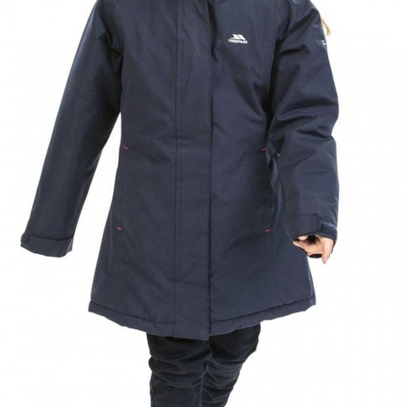 Trespass Childrens Girls Fame Waterproof Parka Jacket Navy 1