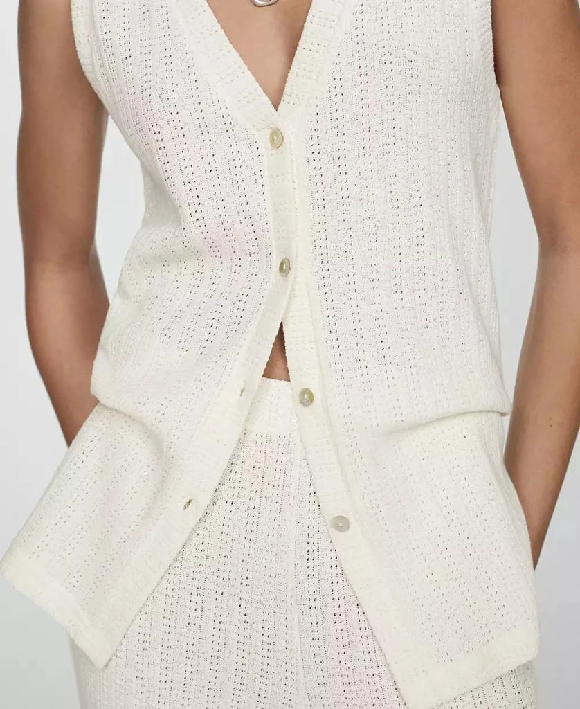 Mango Women's Crochet Knitted Vest 3