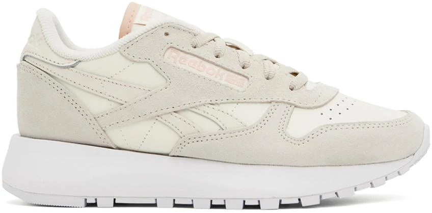 Reebok Classics Off-White & Taupe Classic Leather Sneakers 1