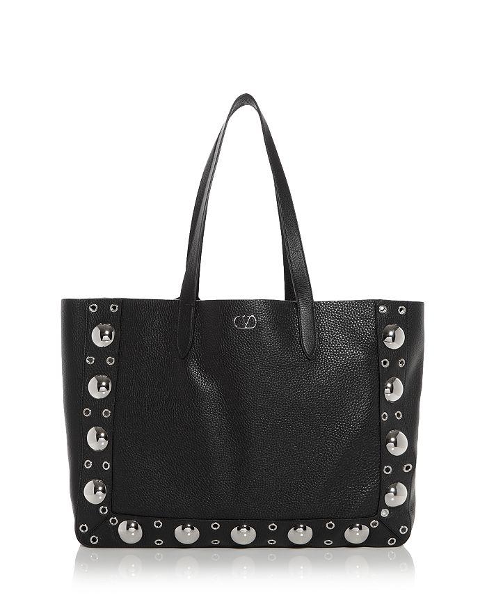 Valentino VLOGO Moon Leather Tote Bag - Tote Bags - Free