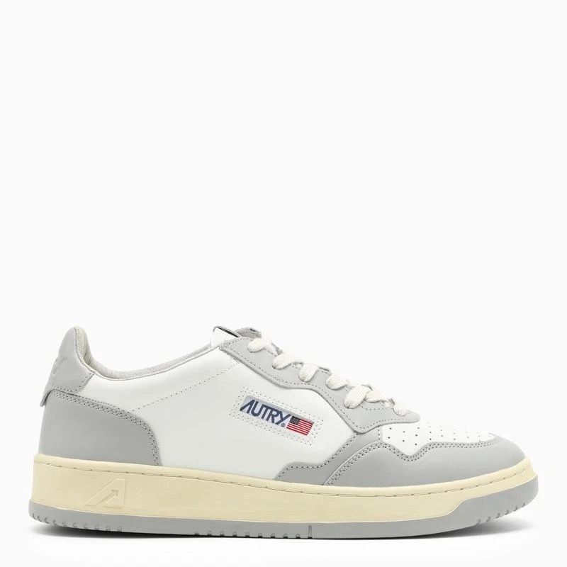 AUTRY Medalist white/grey leather trainer 1