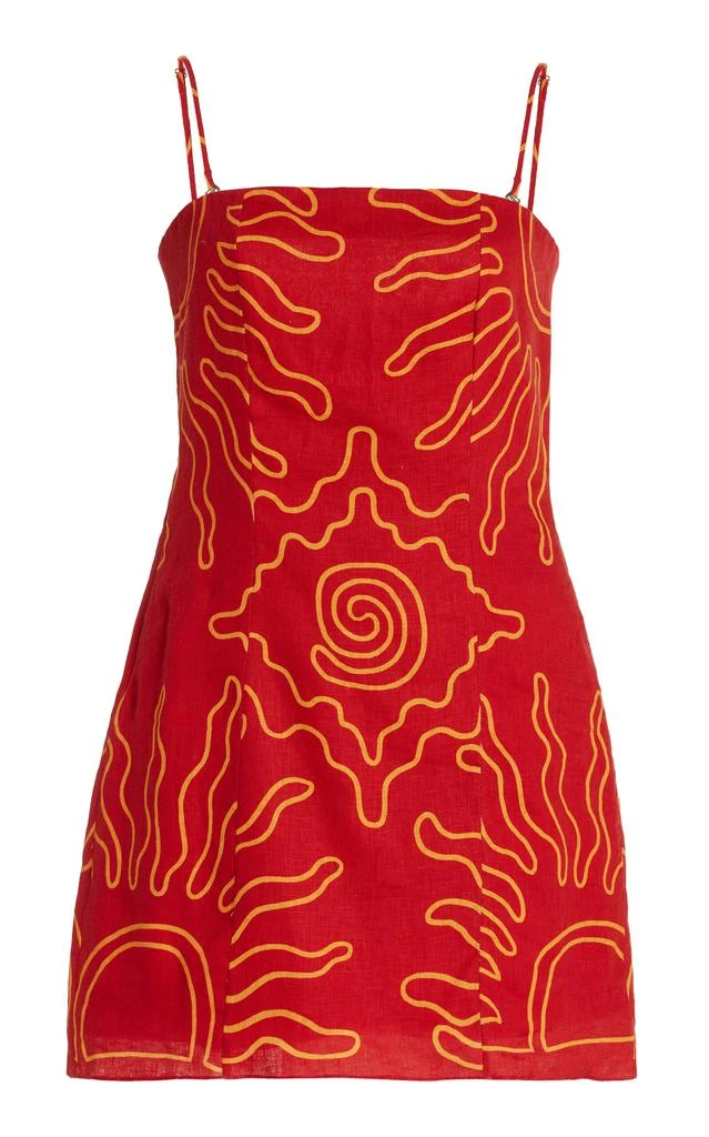 Cala de la Cruz Cala de la Cruz - Laia Linen Mini Dress - Orange - XL - Moda Operandi 1