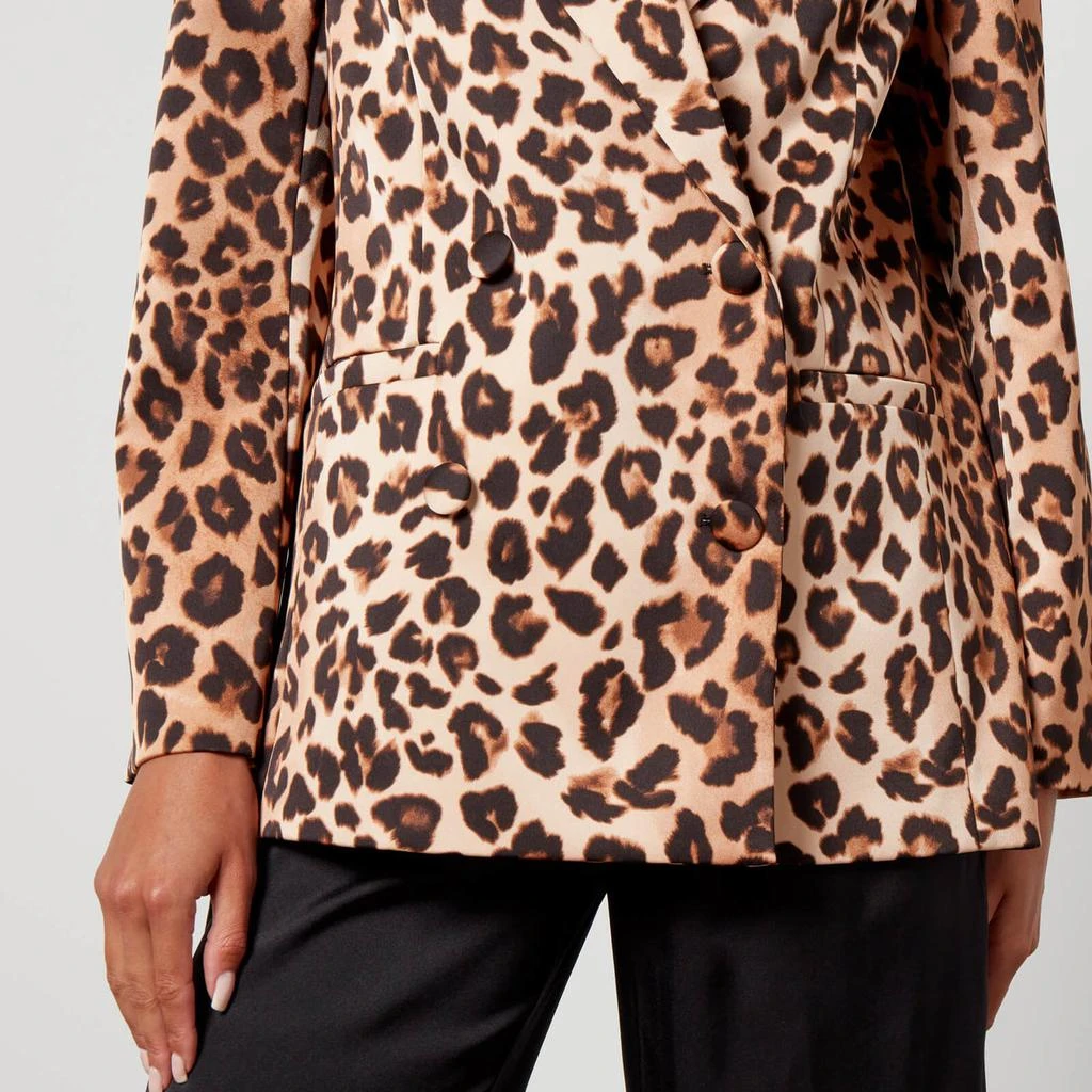 Cras Cras Samycras Leopard-Print Satin Blazer 4