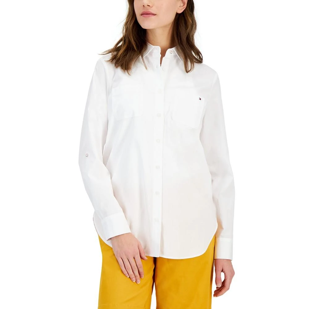 Tommy Hilfiger Women's Cotton Chest-Pocket Shirt 1