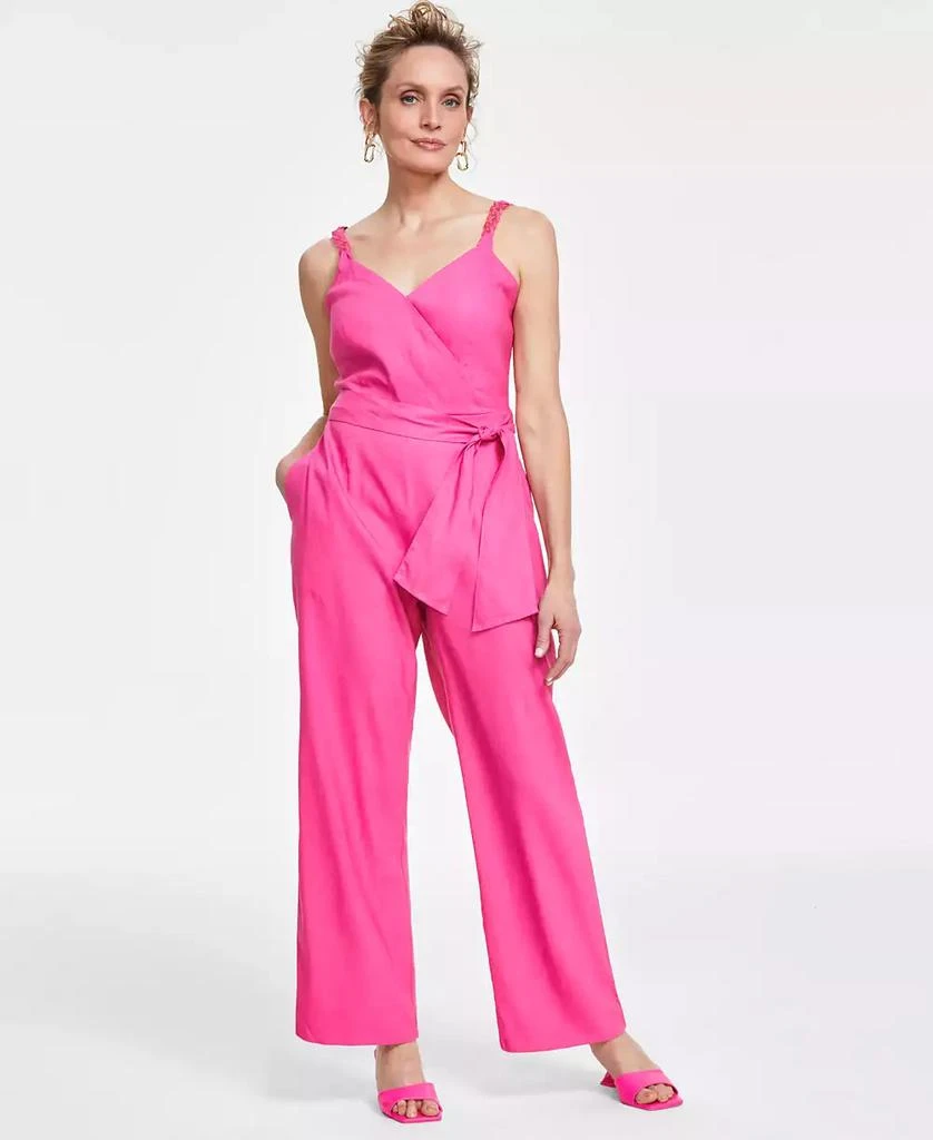 INC International Women's Chain-Strap Tie-Waist Jumpsuit, Created for Macy's 1