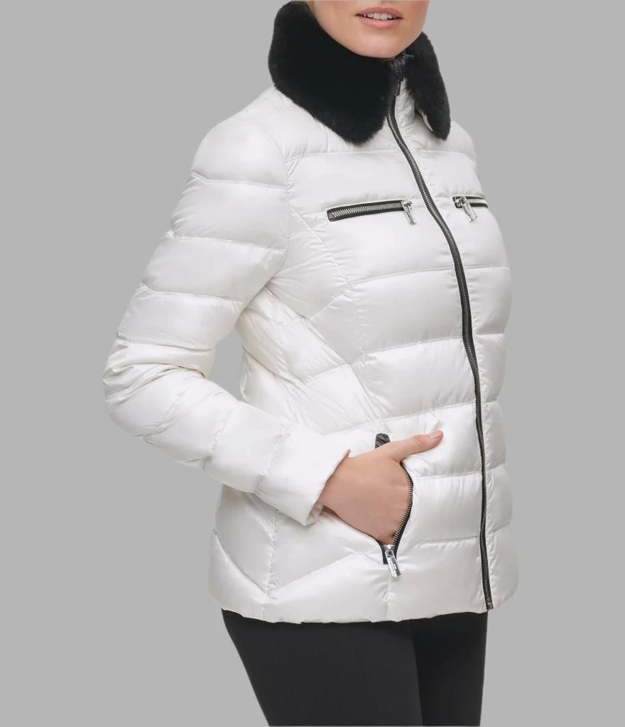 Karl Lagerfeld Paris SHORT FUR TRIMMED PUFFER 3