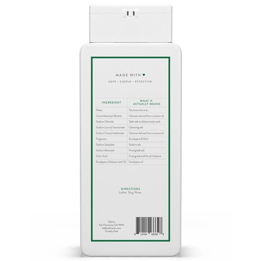 Native Body Wash Eucalyptus and Mint 2