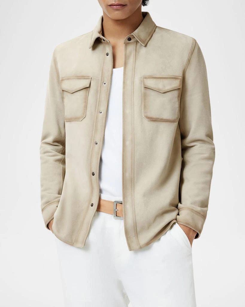 John Varvatos Men's Izzy Suede Shirt Jacket 4