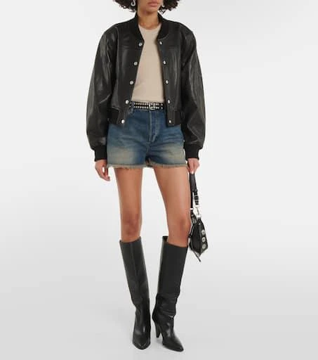 Isabel Marant Adriel leather bomber jacket 2