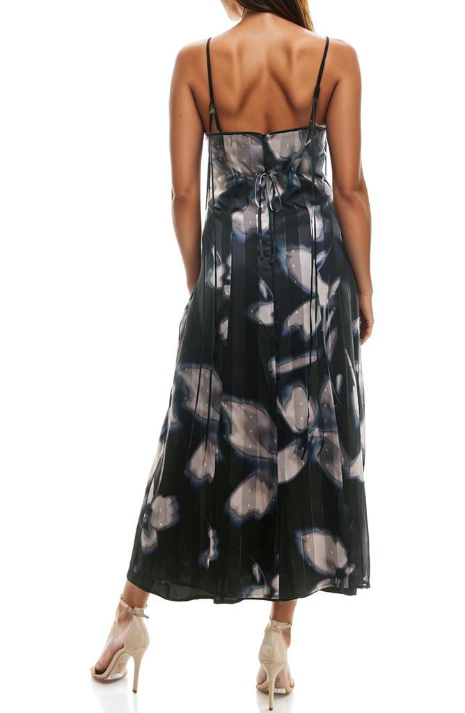Socialite Metallic Clip Dot Chiffon Maxi Dress