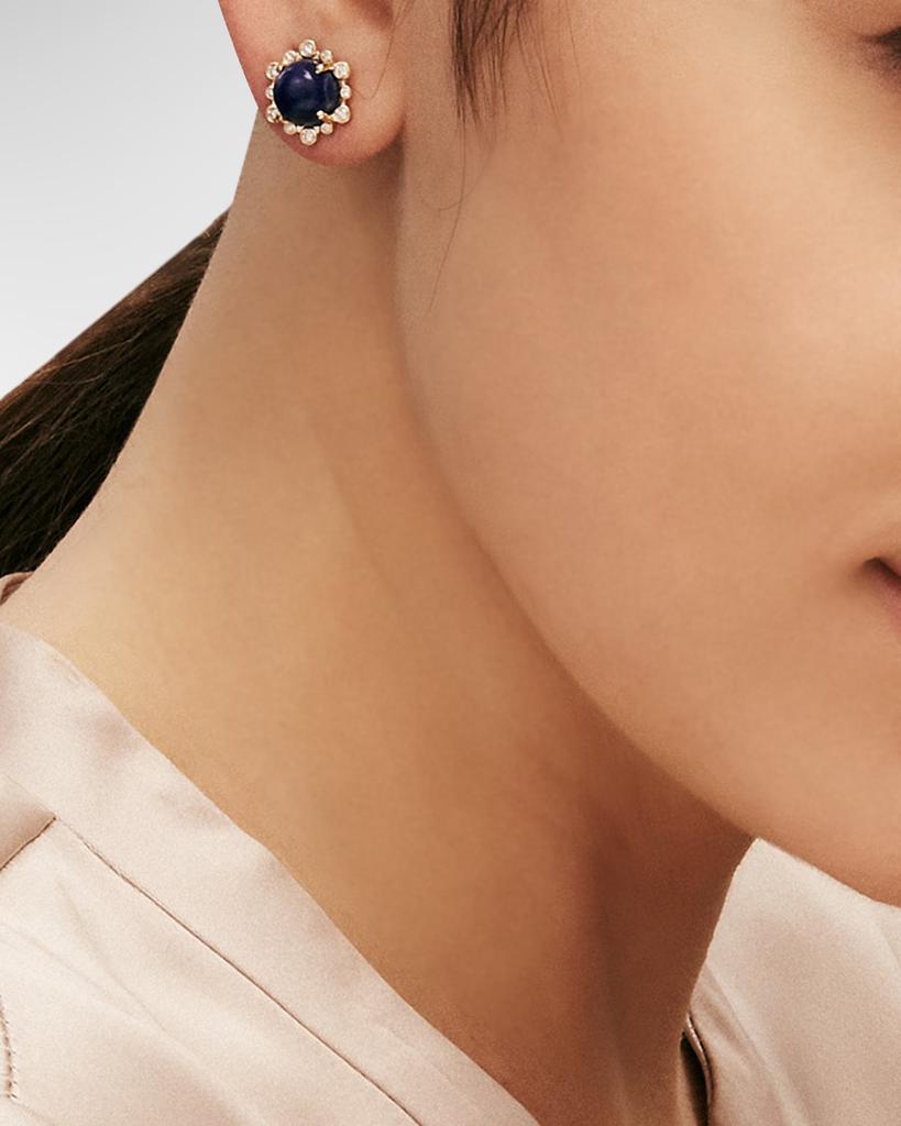 Syna Baubles Earrings with Stone and Diamonds