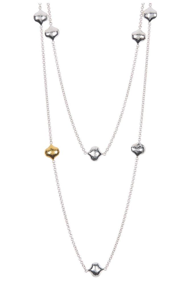 Gurhan Two-Tone Clove Station Chain Long Necklace