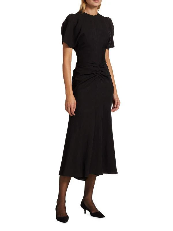 Victoria Beckham Gathered Waist Midi-Dress 3
