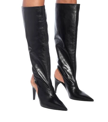 Jil Sander Cut-out knee-high leather boots 5