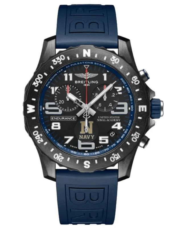 BREITLING Breitling Endurance Pro United States Naval Academy Quartz Chronograph Black Dial Rubber Strap Men's Watch X823103C1B1S1 1
