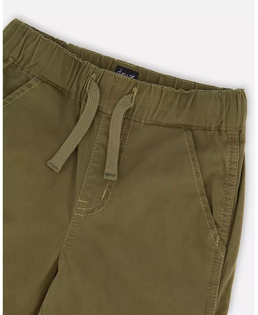Deux par Deux Toddler Boys Stretch Twill Carpenter Pants Dark Khaki Green 2
