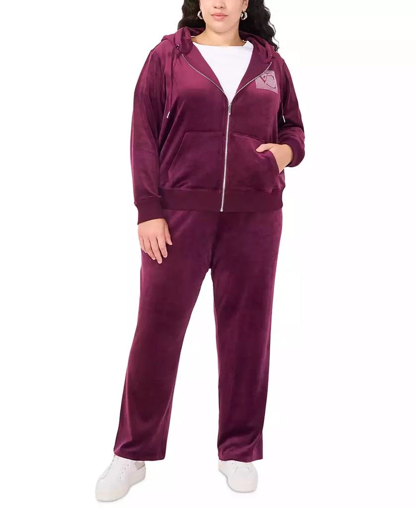 Vince Camuto Plus Size Velour Drawstring-Waist Straight-Leg Pants, Created for Macy's 3