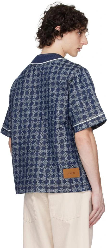 AMIRI Black MA Quad Baseball Denim Shirt 3