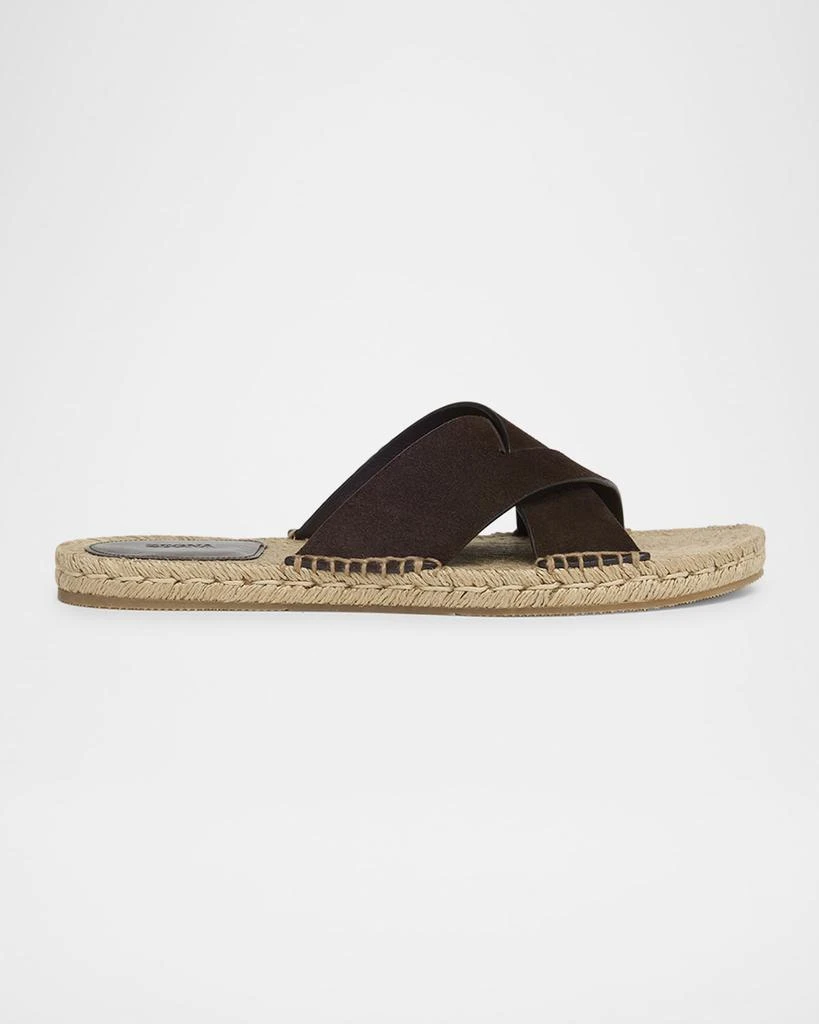 Zegna Men's Panarea Suede Espadrille Sandals 1