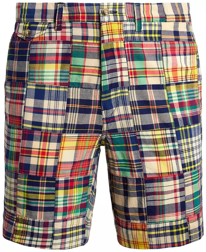 Ralph Lauren Men's 9-Inch Straight Patchwork Madras Shorts 5
