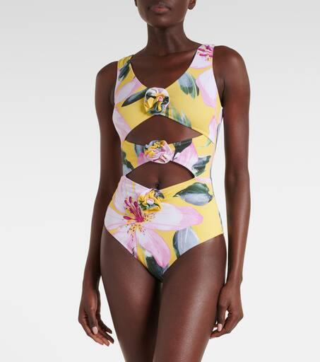 Alexandra Miro Beth floral cutout swimsuit