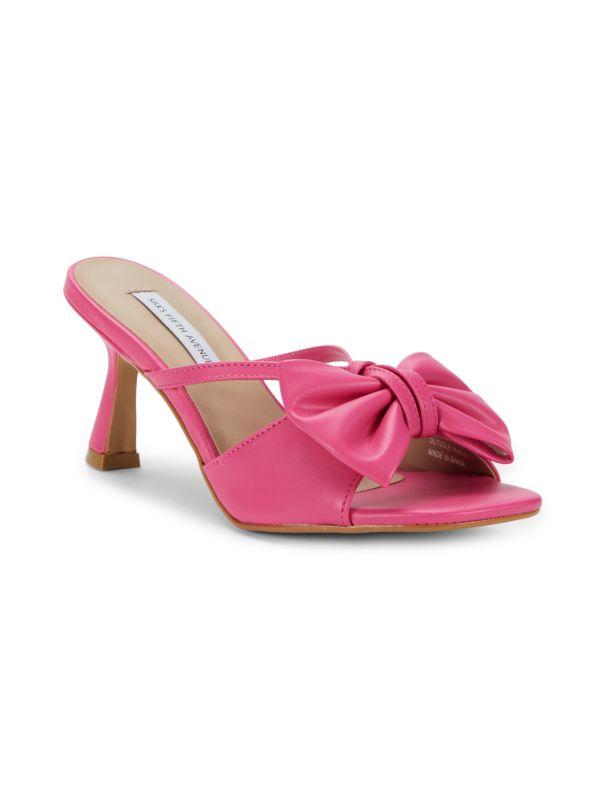 Saks Fifth Avenue Eva ​70MM Bow Detail Slide Sandals