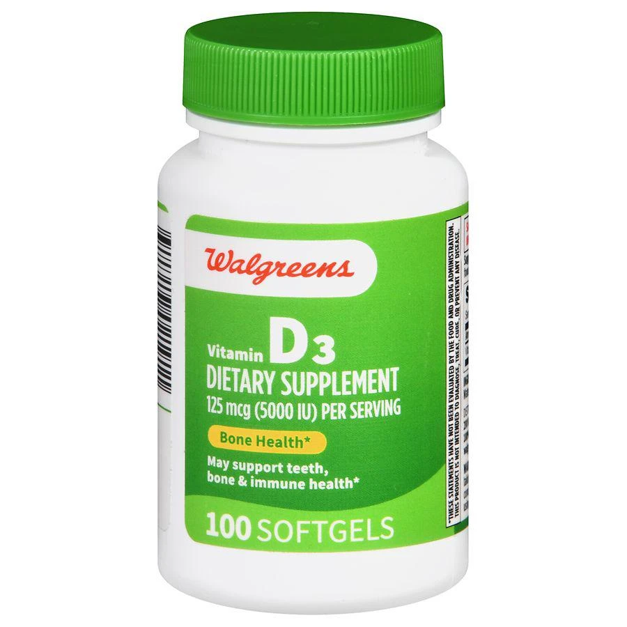 Walgreens Vitamin D3 125 mcg Softgels (100 days) 1