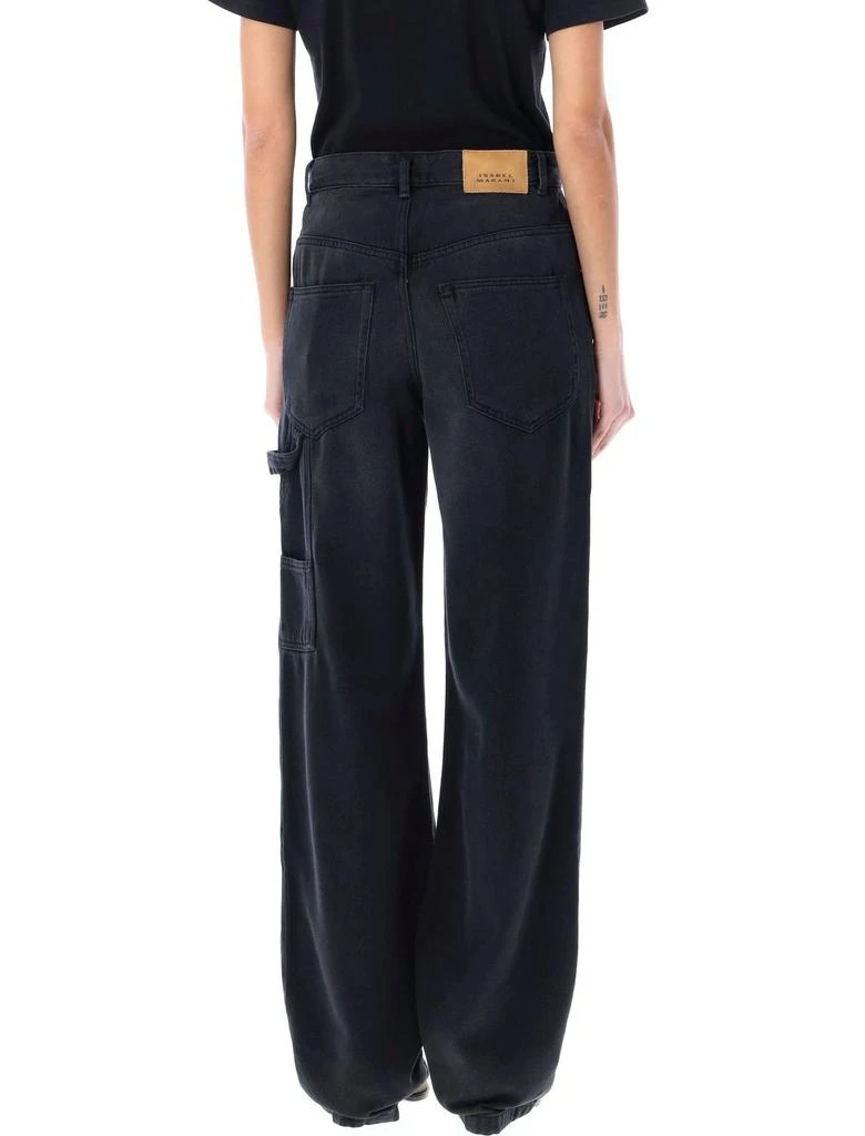 Isabel Marant Isabel Marant Bymara Logo Patch Wide-Leg Jeans 2