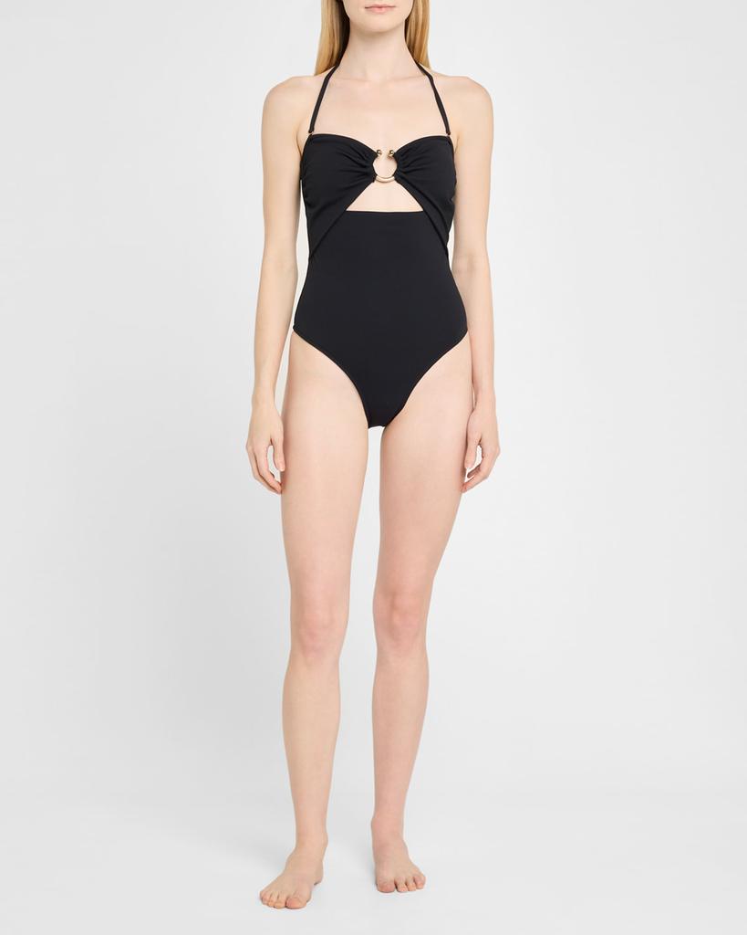 LENNY NIEMEYER Ring Detail Bandeau One-Piece Swimsuit