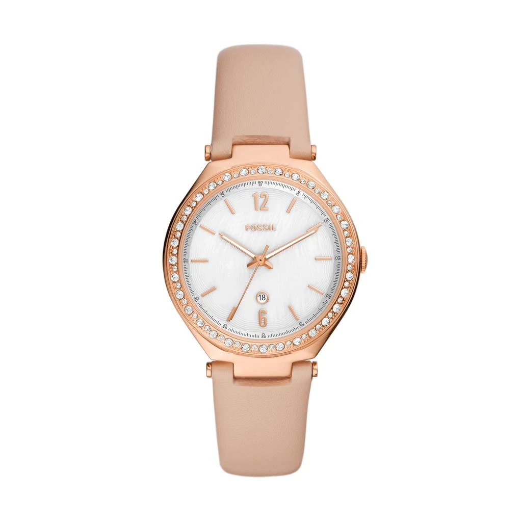 Fossil Fossil Women's Ashtyn Three-Hand Date, Rose Gold-Tone Stainless Steel Watch 1