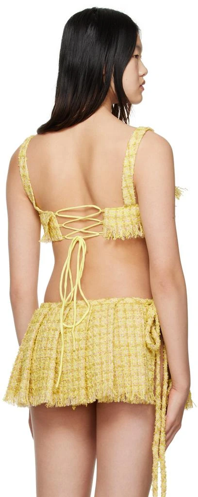 KIM SHUI SSENSE Exclusive Yellow Distressed Bralette 3