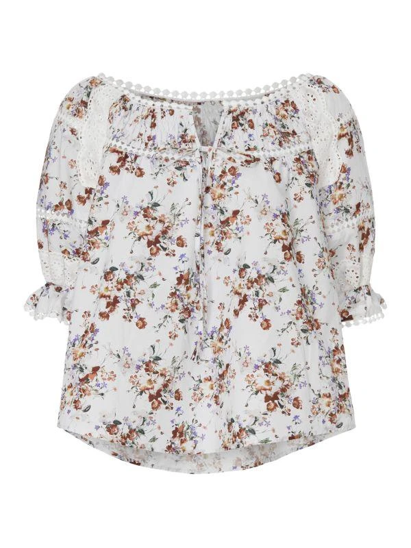 MARISSA WEBB Floral Inset Tie Top 4