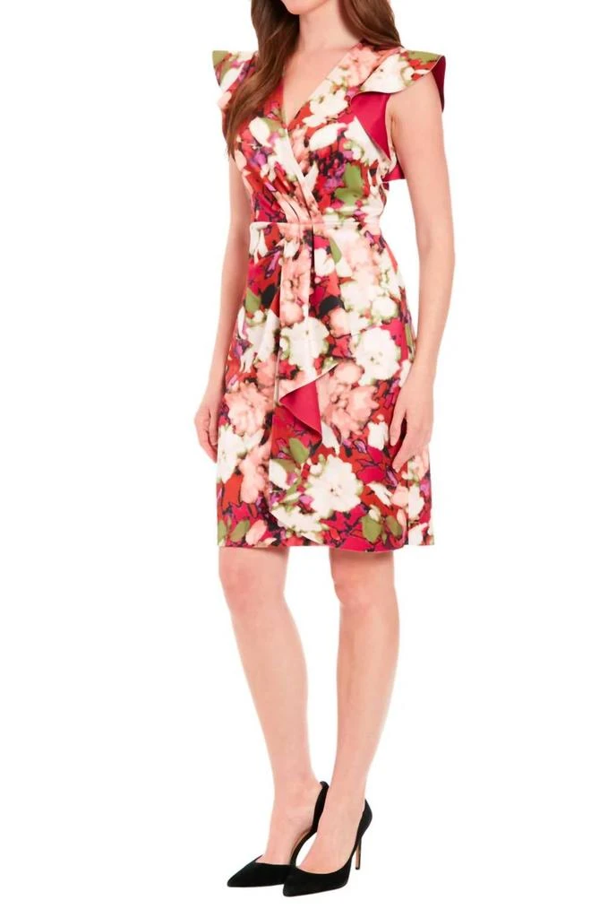 London Times London Times - Petite Printed Scuba A-line Dress 3