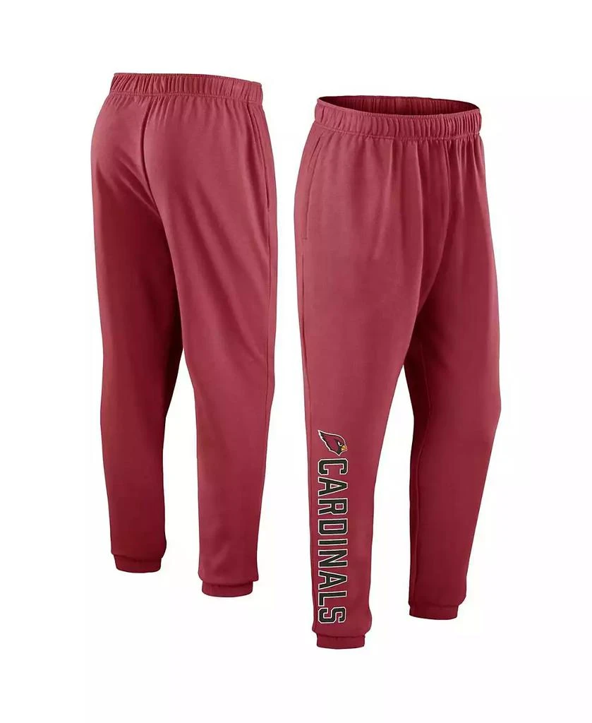 Fanatics Men's Cardinal Arizona Cardinals Chop Block Fleece Sweatpants 1