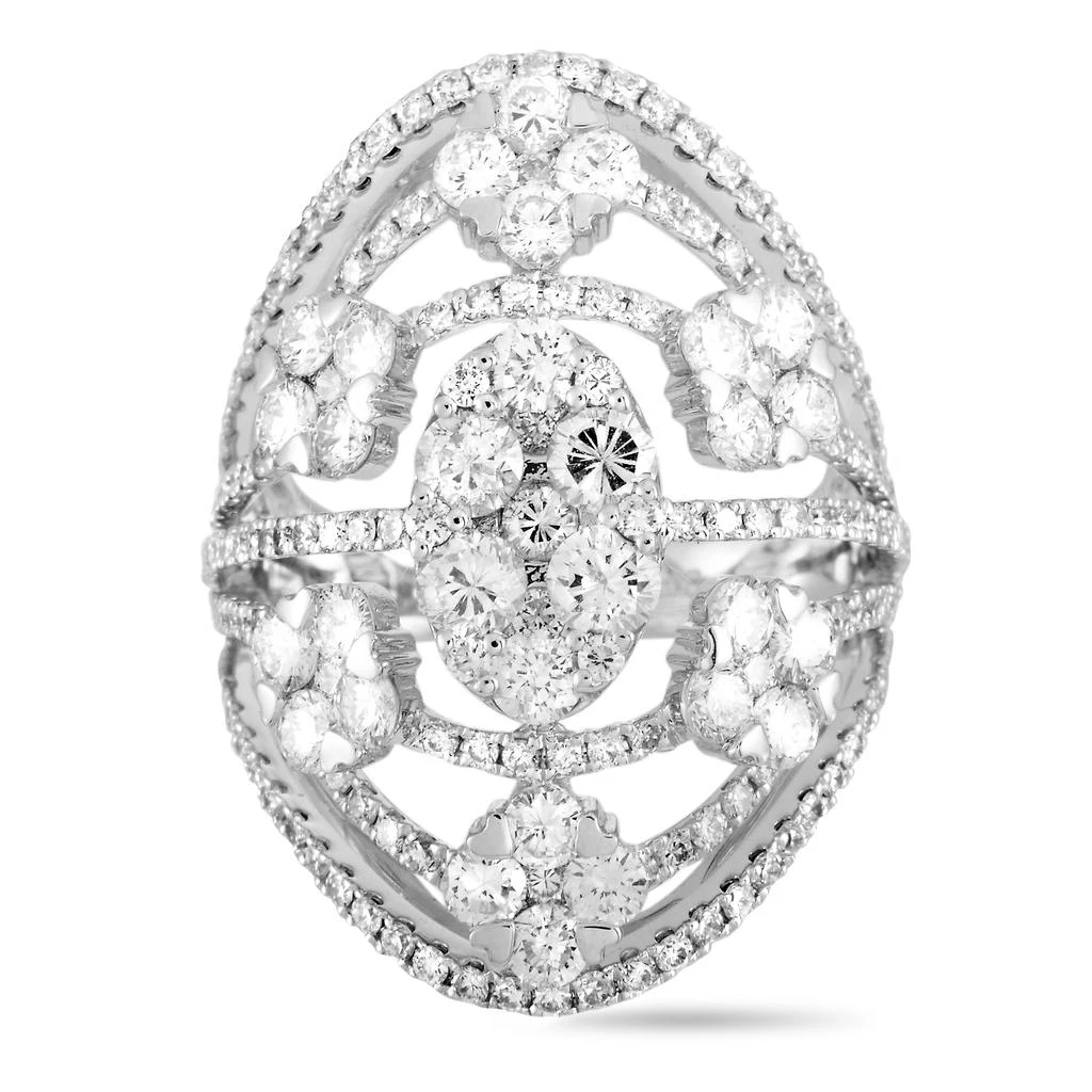 Non Branded 18K White Gold 3.85 ct Diamond Ring 6