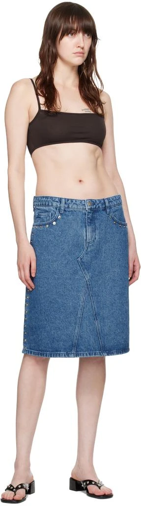 Paloma Wool Blue Crowd Denim Midi Skirt 4