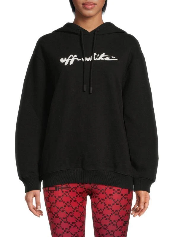 Off-White Logo Drop Shoulder Hoodie 1