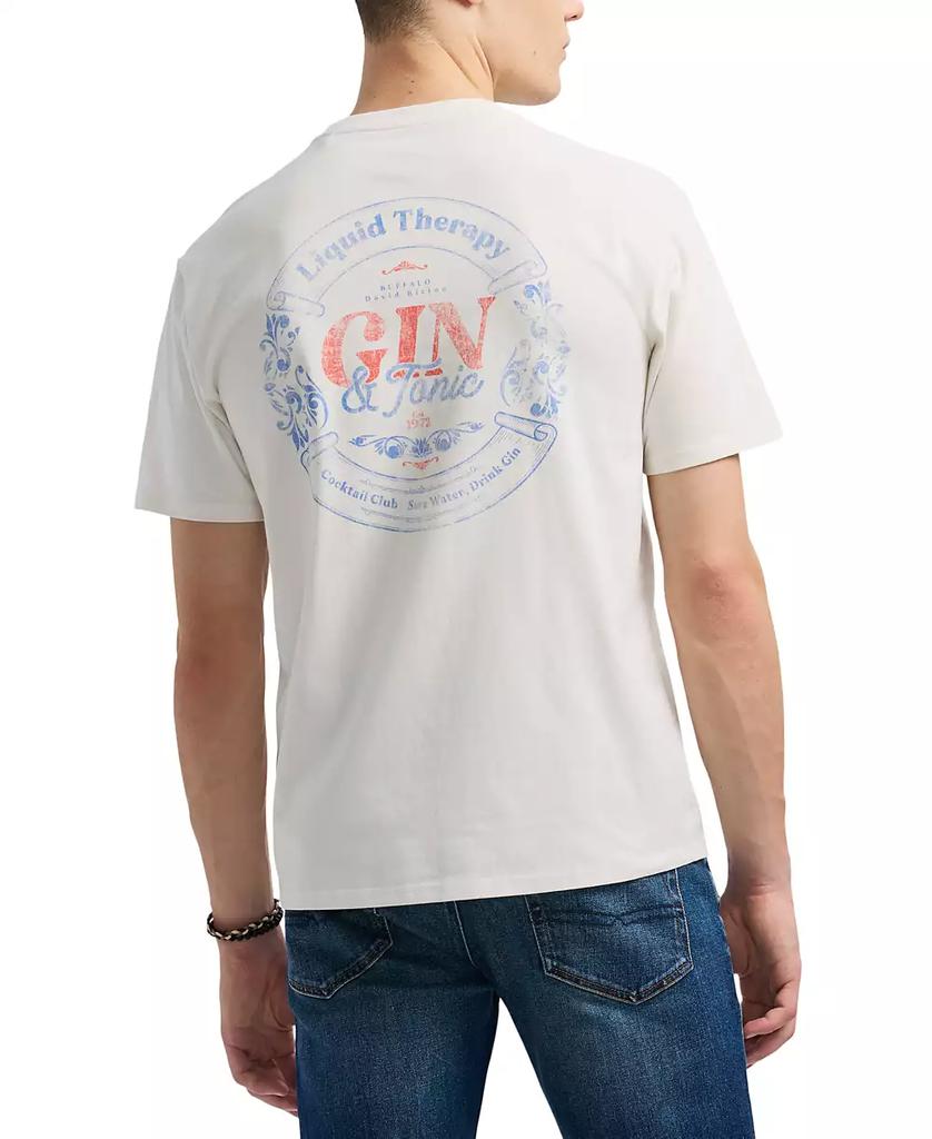BUFFALO David Bitton Men's Torpoint Short Sleeve Crewneck Gin & Tonic Graphic T-Shirt