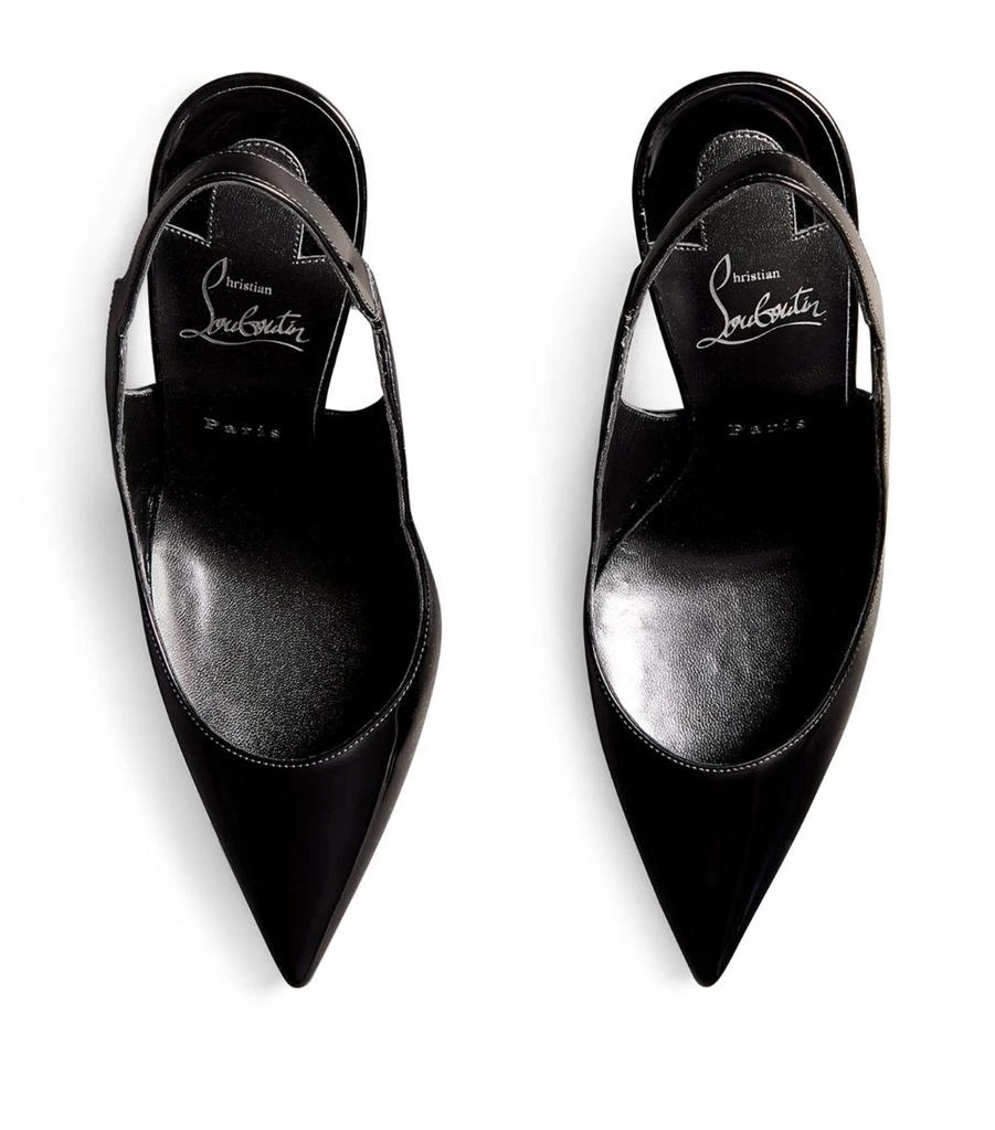 Christian Louboutin Hot Chick Sling Patent Slingback Pumps 100 5
